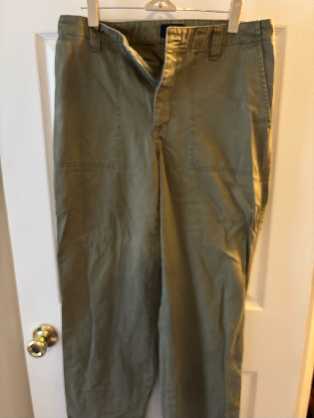 Olive Green Wide-Leg Women's Pants